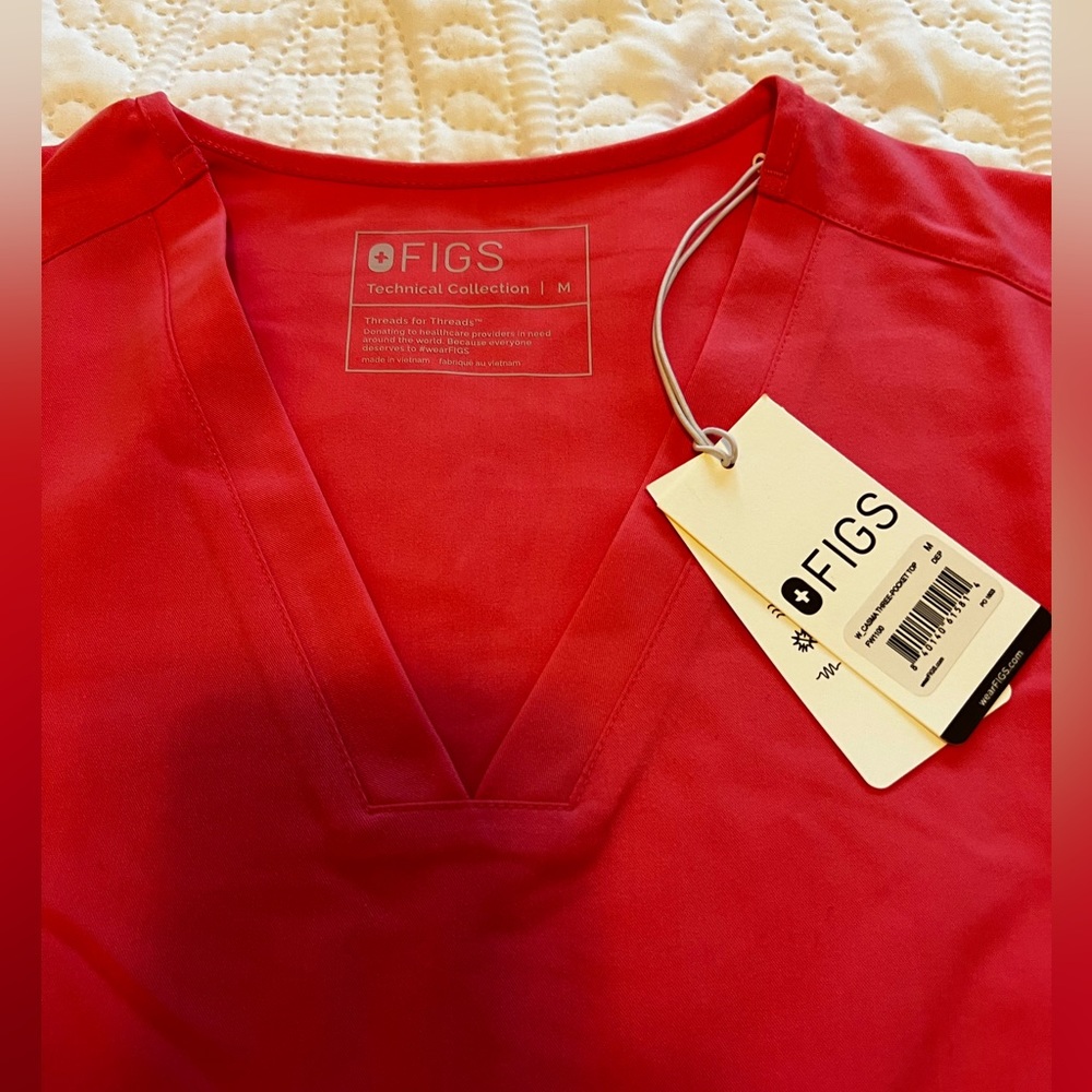 FIGS scrub set (hot coral) - Picture 6 of 6